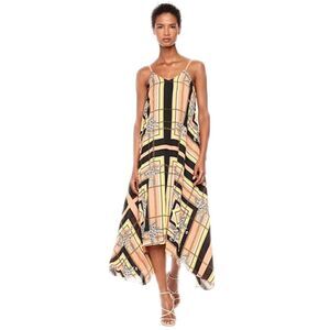 Nanette Lepore Peach and Black Chain Dress